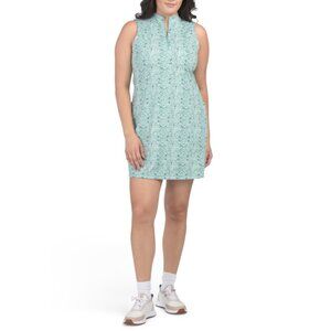 TOMMY BAHAMA Sophie Ikat Upf 50 Quarter Zip Sleeveless Mini Dress With Shorts
